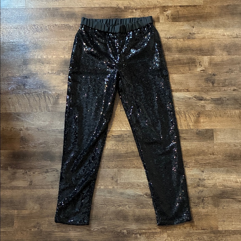 NWT Black Sequin Pants
